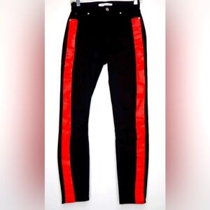 Calvin Klein Jeans Women’s Size 26 Infinite Black with Red Stripe Skinny EUC